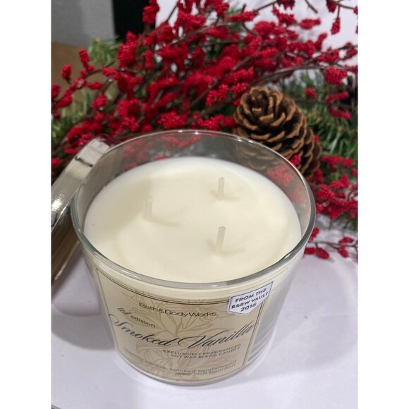 Bath & Body Works Limited Edition “Smoked Vanilla” New 3 Wick Candle - Picture 3 of 7